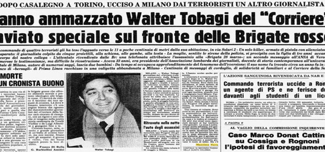 28 maggio 1980, 40 anni fa l'omicidio di Walter Tobagi