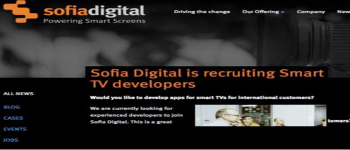 Sofia Digital sta reclutando sviluppatori di Smart TV
