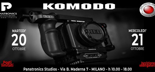 La nuova RED camera Komodo arriva in Panatronics il 20-21 ottobre